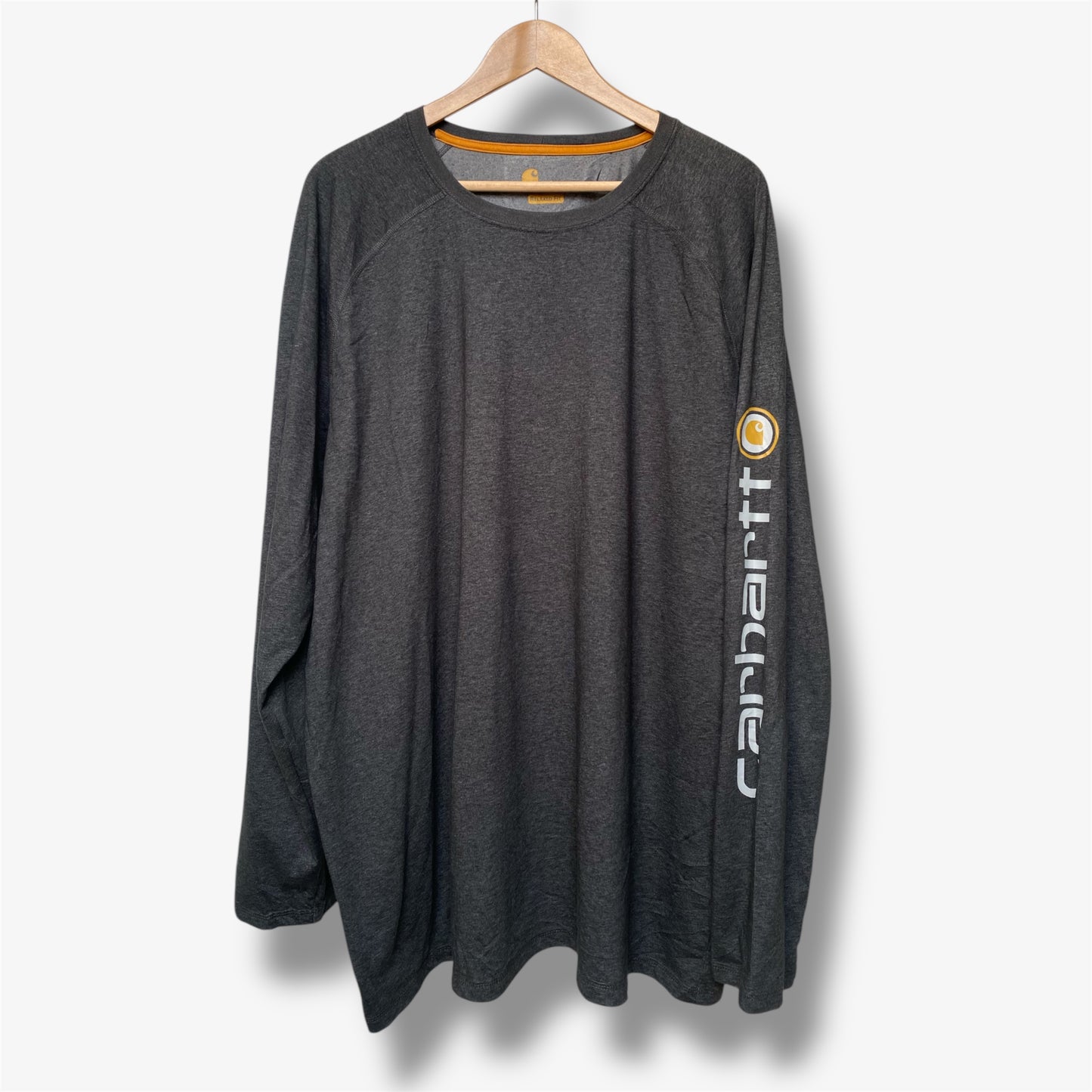 Carhartt Force Long Sleeve T-Shirt - Logo on the sleeve - Grey