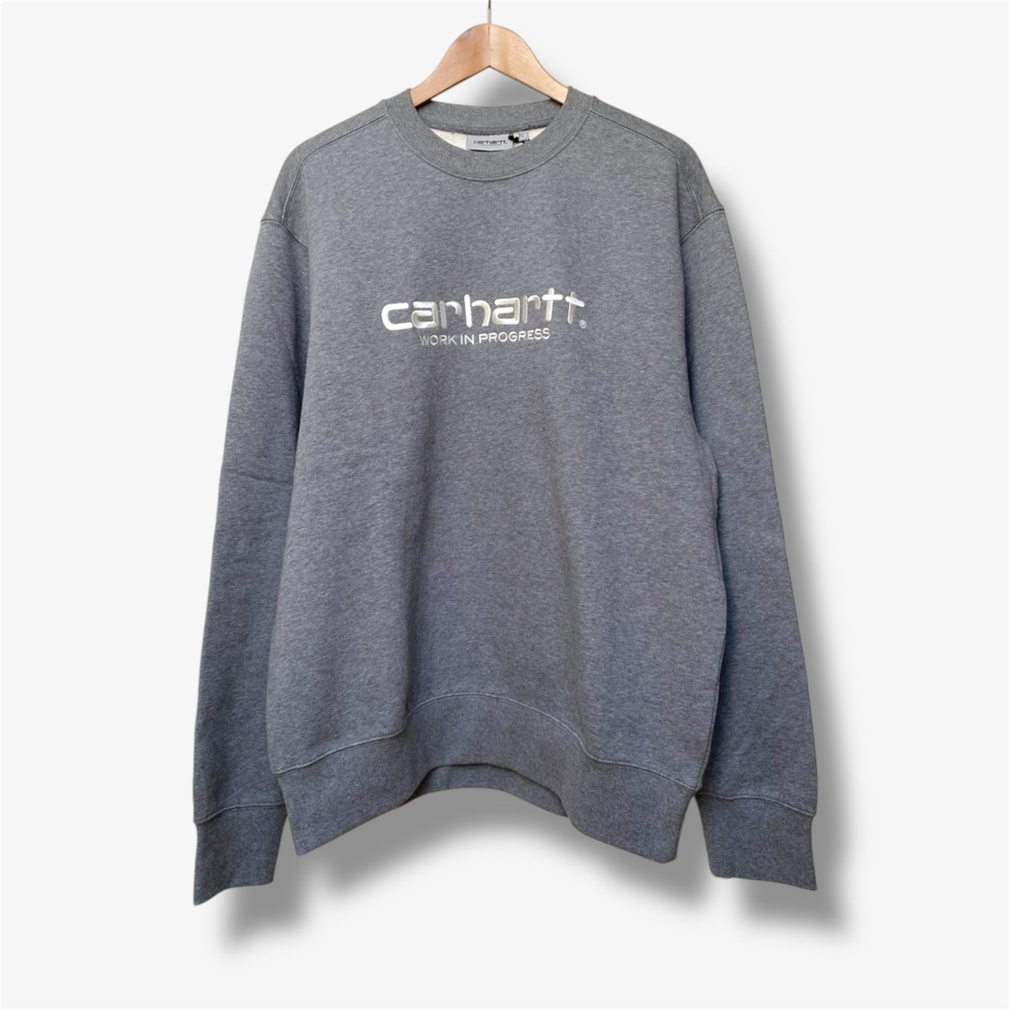 Carhartt Script Sweat - Dark Grey Heather/Wax