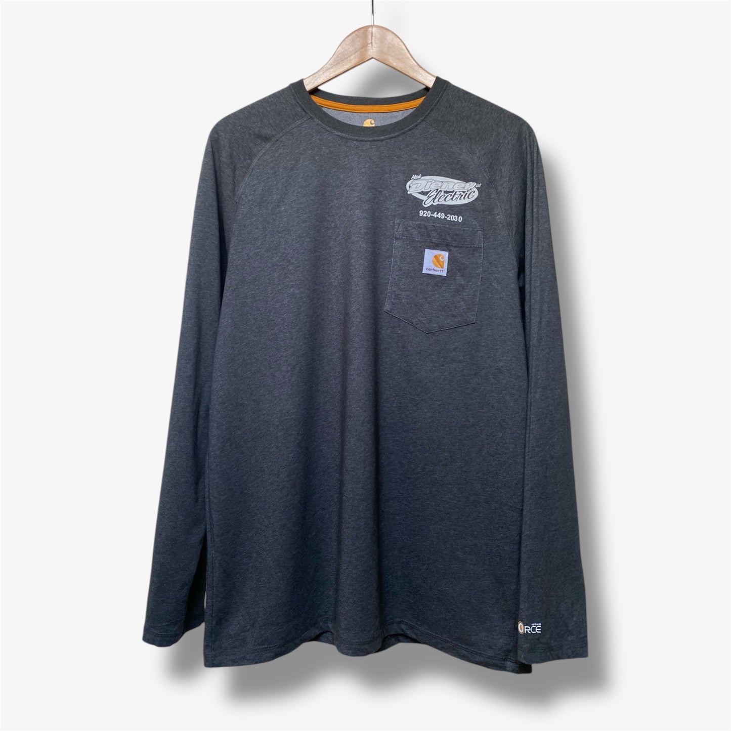 Carhartt Force Long Sleeve Pocket T-Shirt - Grey