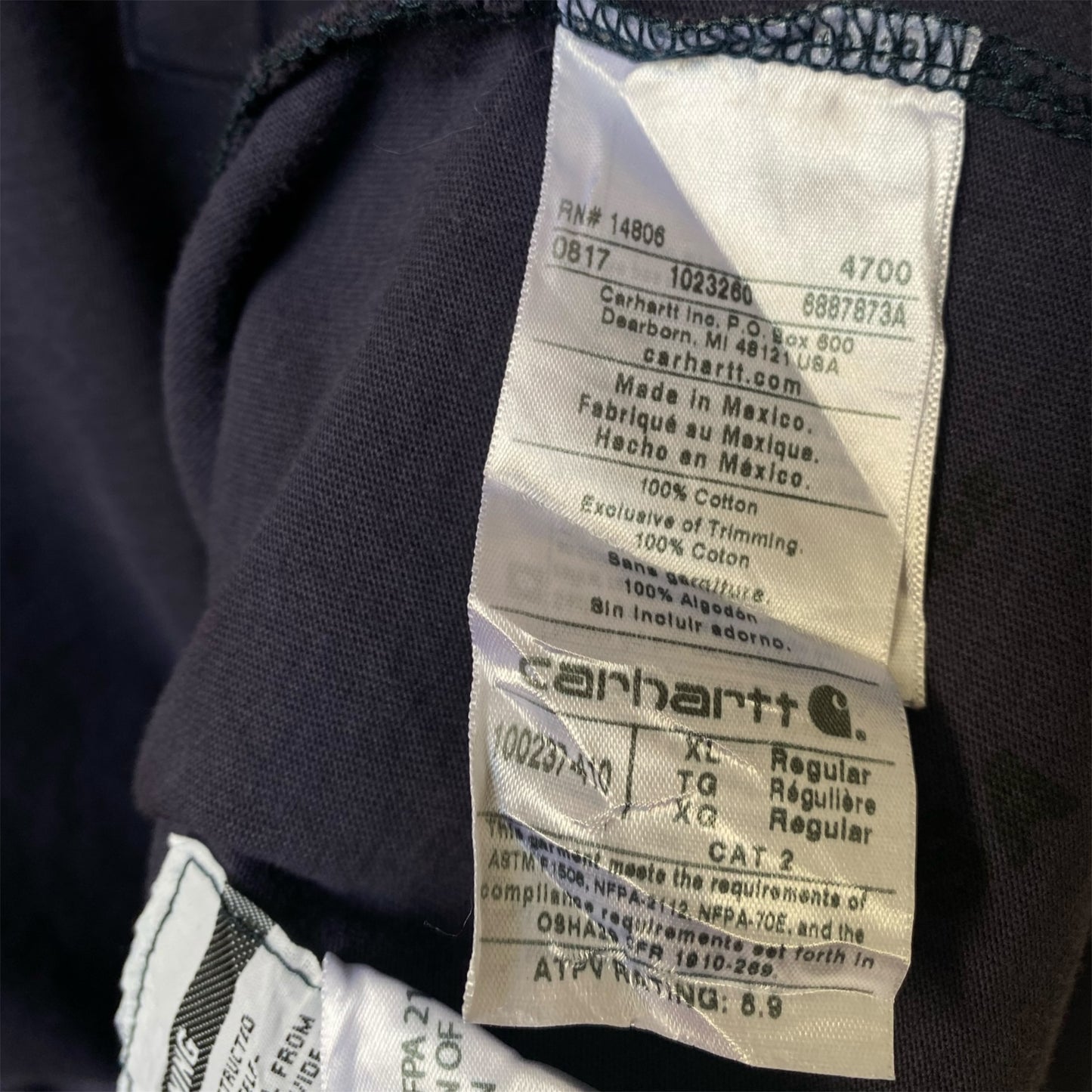 Carhartt Force Long Sleeve Pocket T-Shirt - Navy