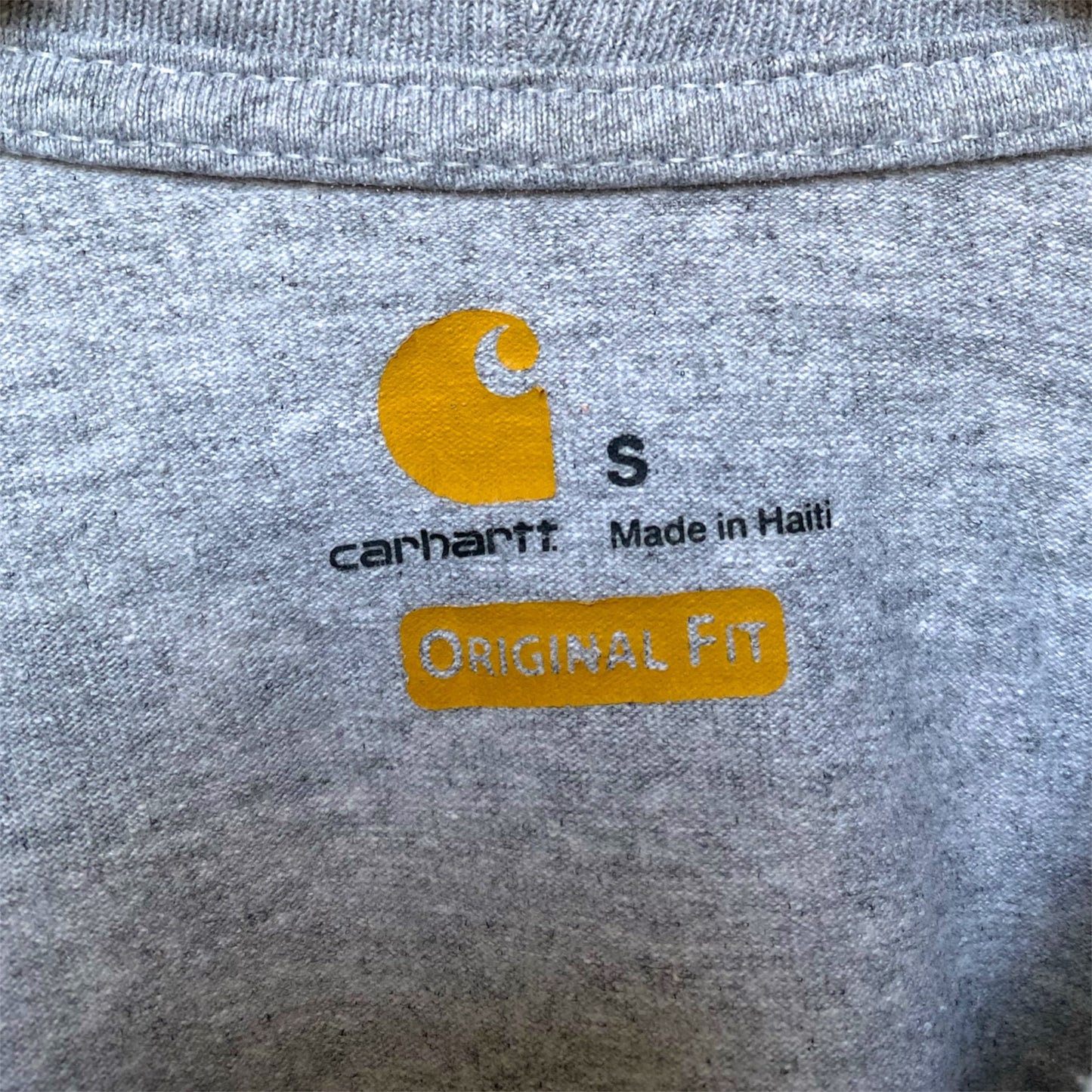 Carhartt Long Sleeve T-Shirt - Logo on the sleeve - Light Grey