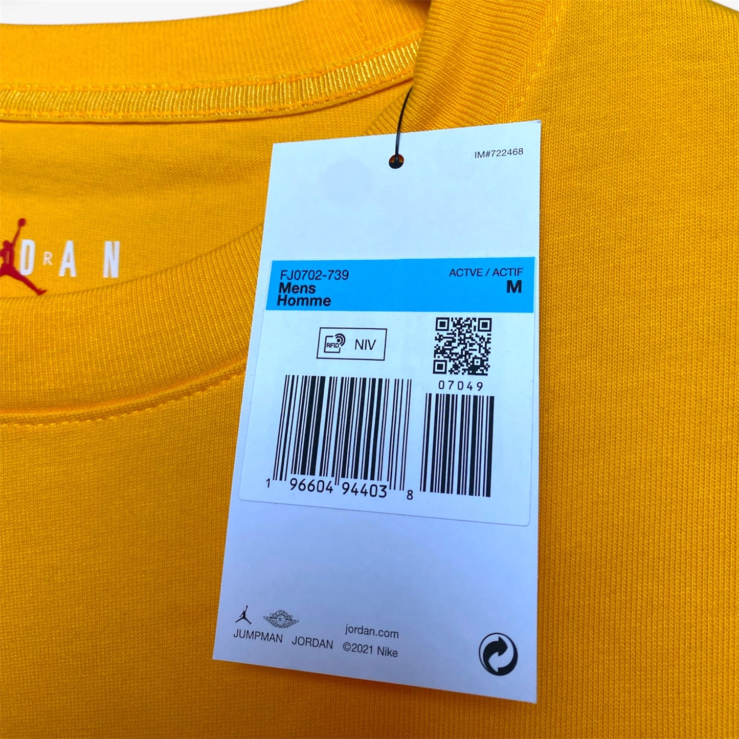 AIR JORDAN Wordmark Longsleeve Tee - University Gold