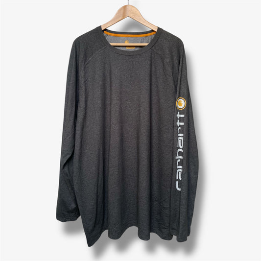 Carhartt Force Long Sleeve T-Shirt - Logo on the sleeve - Grey