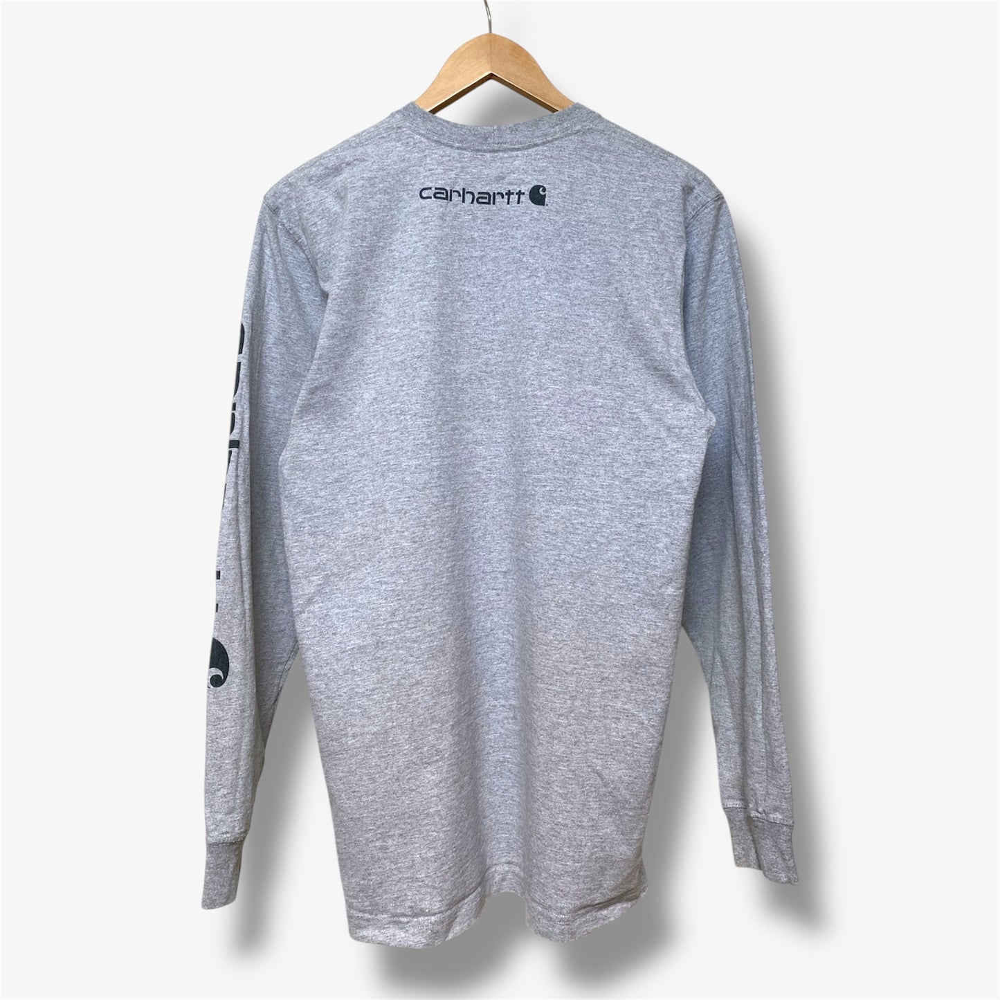 Carhartt Long Sleeve T-Shirt - Logo on the sleeve - Light Grey