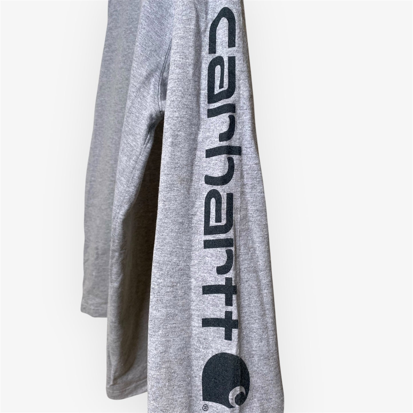 Carhartt Long Sleeve T-Shirt - Logo on the sleeve - Light Grey