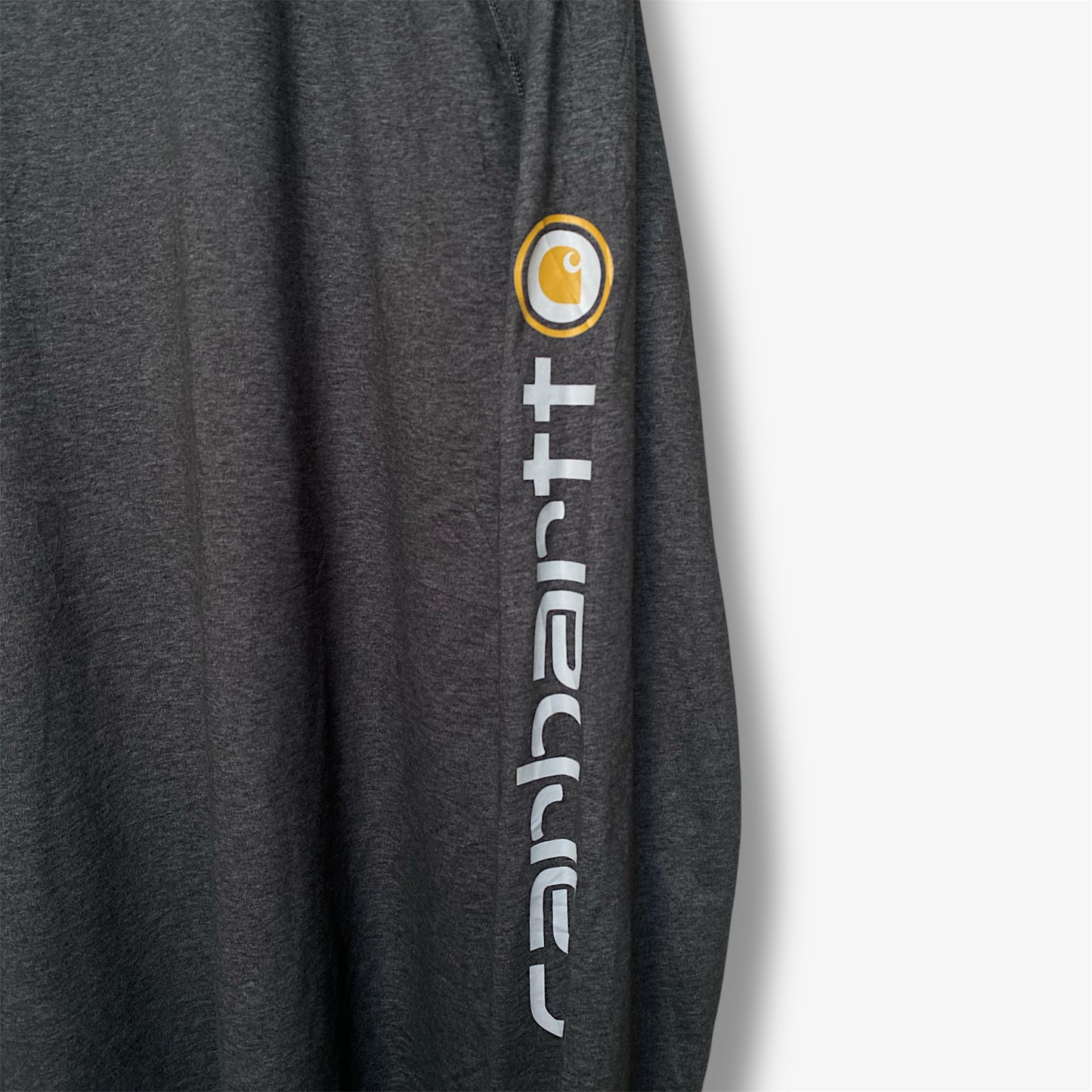 Carhartt Force Long Sleeve T-Shirt - Logo on the sleeve - Grey