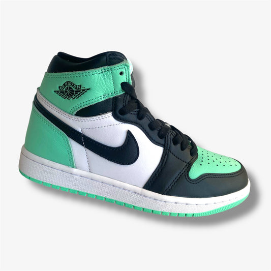 Nike Air Jordan 1 - White/Black-Green Glow