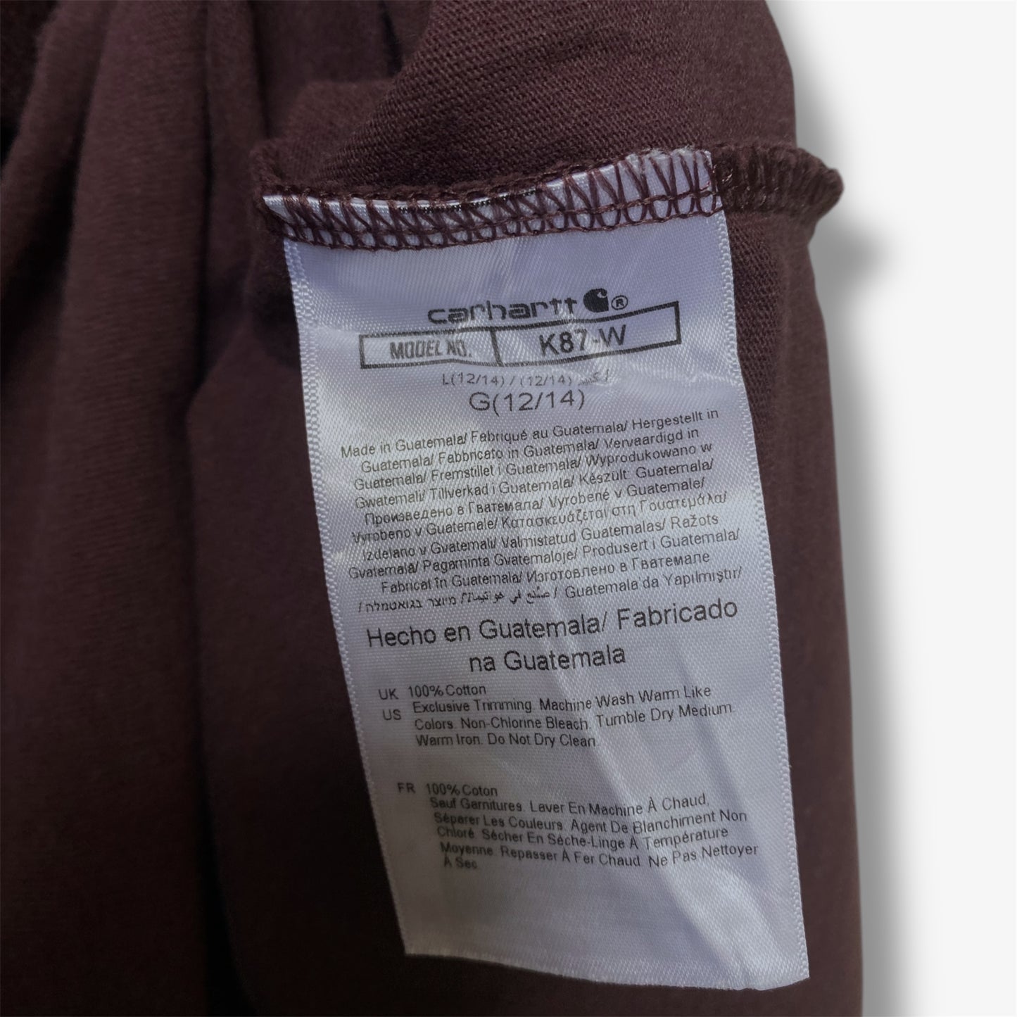 Carhartt Pocket T-Shirt - Burgundy