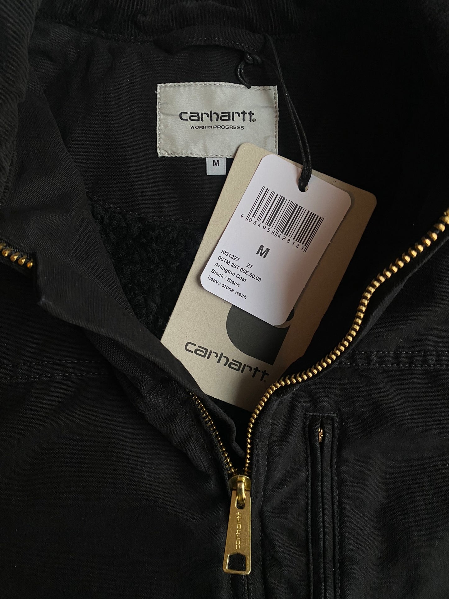 Carhartt Arlington Coat - Black Heavy Stone Wash