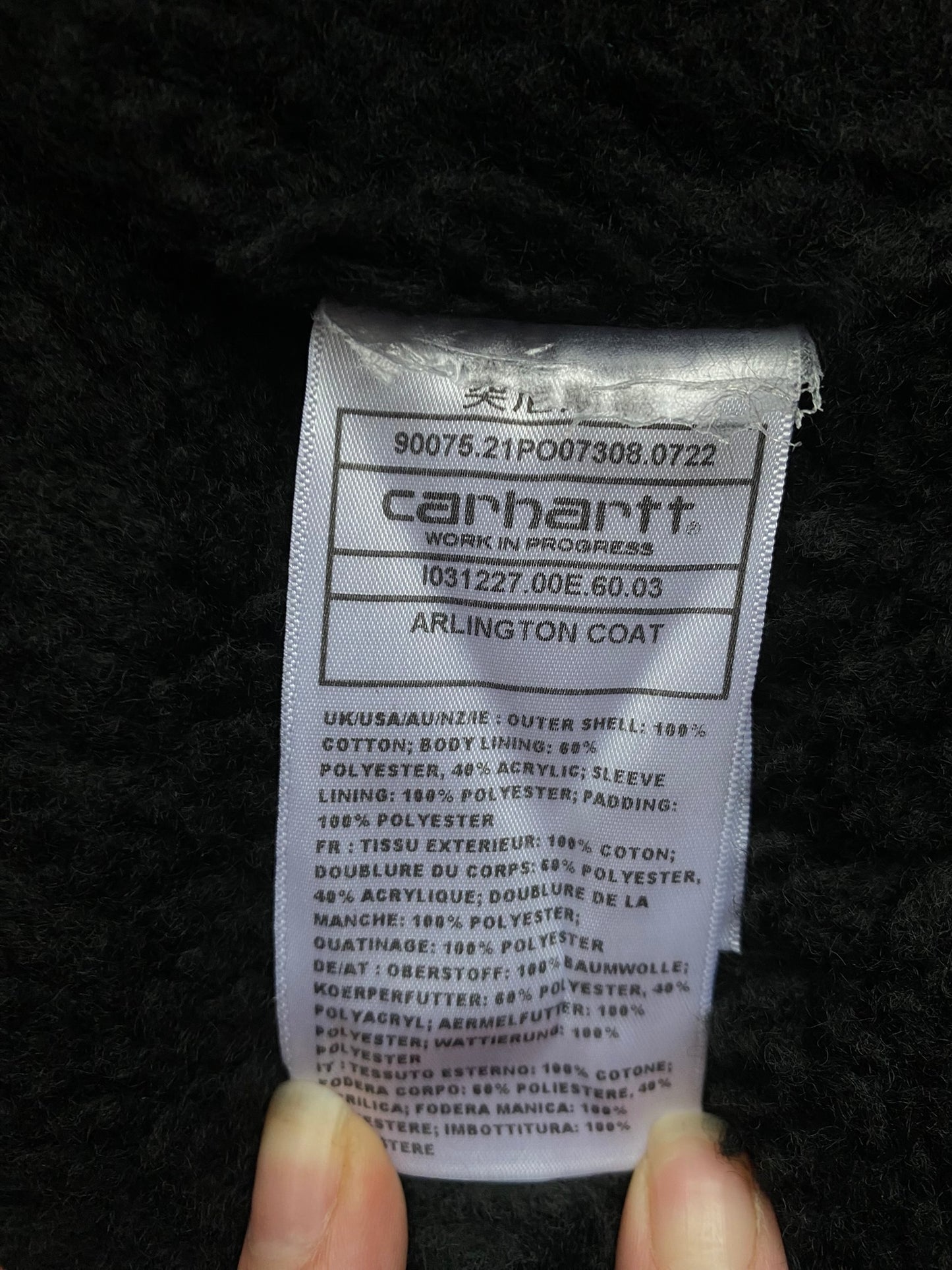 Carhartt Arlington Coat - Black Heavy Stone Wash